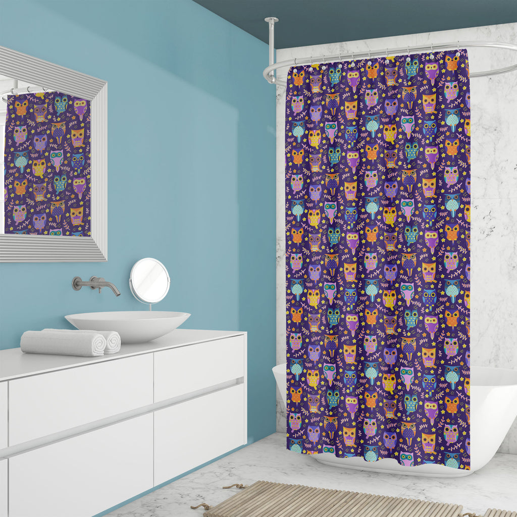 Owls Washable Waterproof Shower Curtain-Shower Curtains-CUR_SH_EL-IC 5007453 IC 5007453, Animated Cartoons, Art and Paintings, Baby, Birds, Caricature, Cartoons, Children, Comics, Digital, Digital Art, Graphic, Illustrations, Kids, Nature, Patterns, Scenic, Signs, Signs and Symbols, owls, washable, waterproof, shower, curtain, owl, adorable, art, background, bird, cartoon, character, colorful, comic, cute, decor, decoration, design, element, fun, funny, illustration, kid, ornament, paper, pattern, print, se