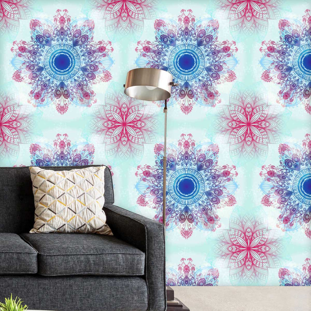 Ethnic Blue Ornament Wallpaper Roll-Wallpapers Peel & Stick-WAL_PA-IC 5007463 IC 5007463, Abstract Expressionism, Abstracts, Allah, Arabic, Art and Paintings, Asian, Botanical, Circle, Cities, City Views, Culture, Drawing, Ethnic, Floral, Flowers, Geometric, Geometric Abstraction, Hinduism, Illustrations, Indian, Islam, Mandala, Nature, Paintings, Patterns, Retro, Semi Abstract, Signs, Signs and Symbols, Symbols, Traditional, Tribal, World Culture, blue, ornament, wallpaper, roll, abstract, art, background,