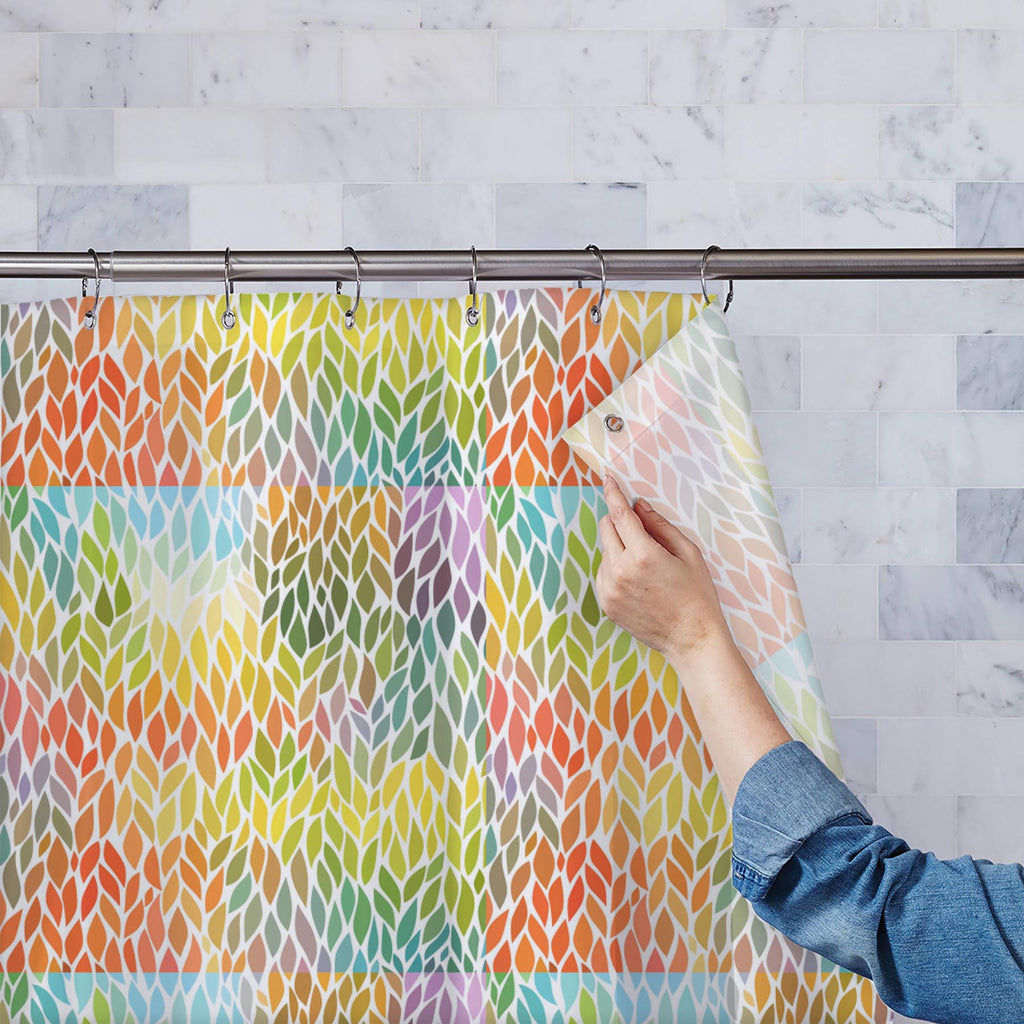 Hand-Drawn Art Washable Waterproof Shower Curtain-Shower Curtains-CUR_SH_EL-IC 5007469 IC 5007469, Abstract Expressionism, Abstracts, Art and Paintings, Black and White, Botanical, Digital, Digital Art, Fashion, Floral, Flowers, Graphic, Illustrations, Modern Art, Nature, Patterns, Retro, Scenic, Semi Abstract, Signs, Signs and Symbols, White, hand-drawn, art, washable, waterproof, shower, curtain, pattern, seamless, leaf, background, leaves, abstract, backdrop, blue, decoration, design, element, fabric, fu