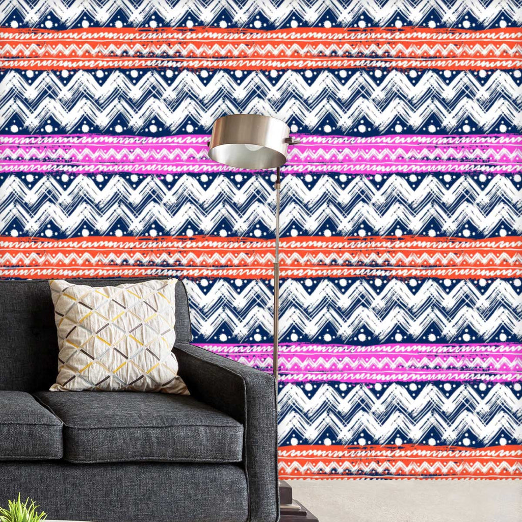 Bold Zigzag Wallpaper Roll-Wallpapers Peel & Stick-WAL_PA-IC 5007506 IC 5007506, Christianity, Culture, Ethnic, Fashion, Illustrations, Patterns, Stripes, Traditional, Tribal, World Culture, bold, zigzag, wallpaper, roll, vector, seamless, pattern, hand, painted, brushstrokes, bright, colors, print, fall, winter, fabric, textile, christmas, wrapping, paper, artzfolio, wallpapers for bedroom, wall papers full sheet for living room, wallpapers for home, pvc wallpaper, peel stick wallpaper, wall paper, adhesiv
