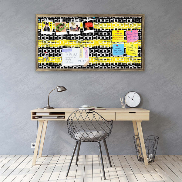 Mixed Geometric Art D1 Bulletin Board Notice Pin Board Soft Board | Framed-Bulletin Boards Framed-BLB_FR-IC 5007509 IC 5007509, Black, Black and White, Fashion, Geometric, Geometric Abstraction, Illustrations, Patterns, White, mixed, art, d1, bulletin, board, notice, pin, vision, soft, combo, with, thumb, push, pins, sticky, notes, antique, golden, frame, vector, pattern, small, hand, painted, squares, placed, rows, bright, yellow, web, print, summer, fall, textile, fabric, wallpaper, wrapping, paper, artzf