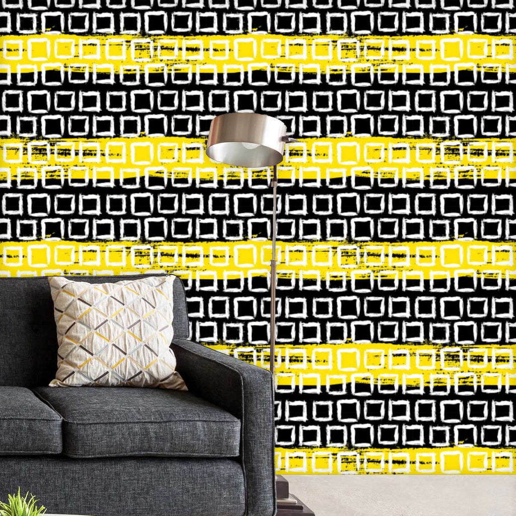 Mixed Geometric Art D1 Wallpaper Roll-Wallpapers Peel & Stick-WAL_PA-IC 5007509 IC 5007509, Black, Black and White, Fashion, Geometric, Geometric Abstraction, Illustrations, Patterns, White, mixed, art, d1, wallpaper, roll, vector, pattern, small, hand, painted, squares, placed, rows, bright, yellow, web, print, summer, fall, textile, fabric, wrapping, paper, artzfolio, wallpapers for bedroom, wall papers full sheet for living room, wallpapers for home, pvc wallpaper, peel stick wallpaper, wall paper, adhes