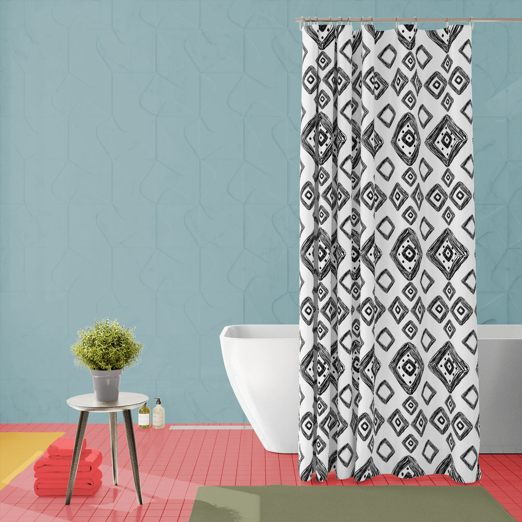 Geometric Art D1 Washable Waterproof Shower Curtain-Shower Curtains-CUR_SH_EL-IC 5007517 IC 5007517, Abstract Expressionism, Abstracts, Art and Paintings, Automobiles, Aztec, Black and White, Botanical, Culture, Digital, Digital Art, Ethnic, Fashion, Floral, Flowers, Geometric, Geometric Abstraction, Graphic, Hipster, Illustrations, Mexican, Modern Art, Nature, Patterns, Retro, Scenic, Semi Abstract, Signs, Signs and Symbols, Stripes, Traditional, Transportation, Travel, Tribal, Urban, Vehicles, White, Worl