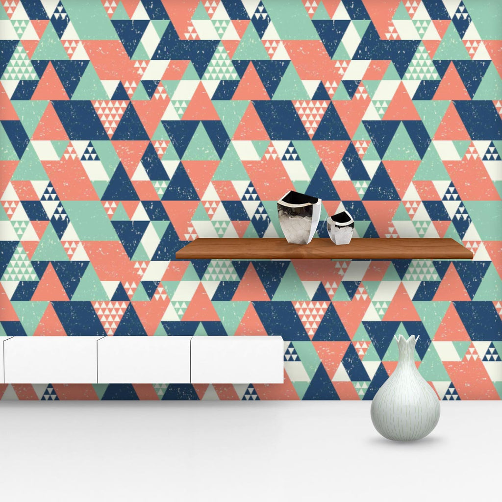 Colorful Triangles D1 Wallpaper Roll-Wallpapers Peel & Stick-WAL_PA-IC 5007521 IC 5007521, Abstract Expressionism, Abstracts, Decorative, Diamond, Digital, Digital Art, Fashion, Geometric, Geometric Abstraction, Graphic, Illustrations, Modern Art, Patterns, Retro, Semi Abstract, Signs, Signs and Symbols, Triangles, colorful, d1, wallpaper, roll, abstract, backdrop, blue, cool, creative, decoration, design, fabric, geometrical, geometry, green, illustration, modern, mosaic, orange, paper, patchwork, pattern,