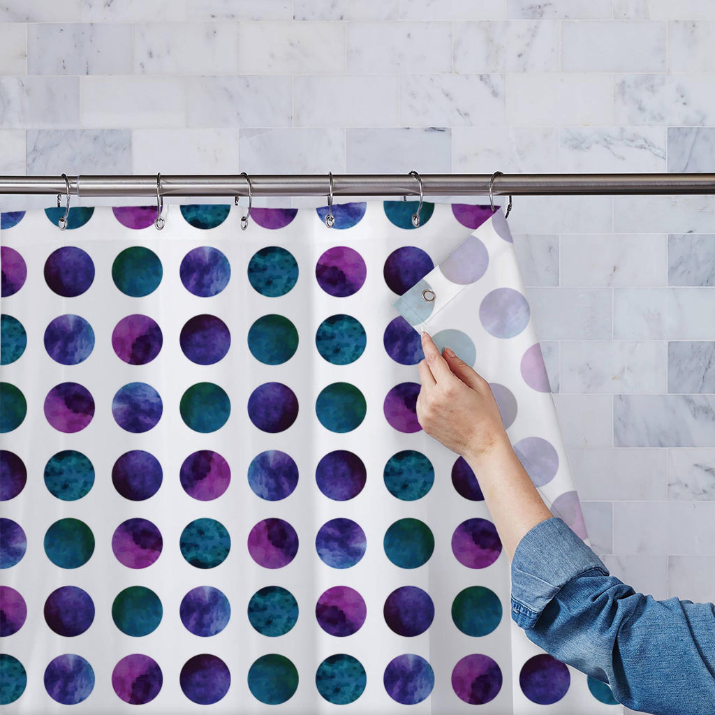 Gradient Circles Washable Waterproof Shower Curtain-Shower Curtains-CUR_SH_EL-IC 5007523 IC 5007523, Abstract Expressionism, Abstracts, Art and Paintings, Black and White, Brush Stroke, Circle, Digital, Digital Art, Geometric, Geometric Abstraction, Gouache, Graphic, Hand Drawn, Illustrations, Modern Art, Patterns, Semi Abstract, Signs, Signs and Symbols, Splatter, Watercolour, White, gradient, circles, washable, waterproof, shower, curtain, abstract, art, backdrop, blob, blot, brush, stroke, color, colorfu