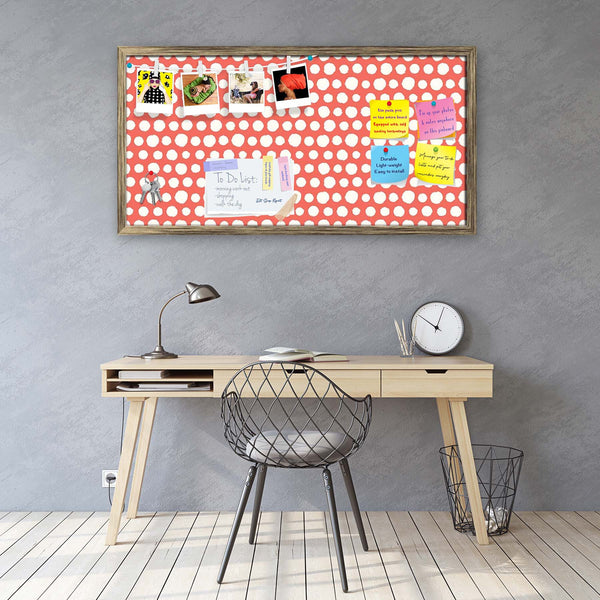 Painted Polka Dot Bulletin Board Notice Pin Board Soft Board | Framed-Bulletin Boards Framed-BLB_FR-IC 5007524 IC 5007524, Abstract Expressionism, Abstracts, Art and Paintings, Books, Circle, Decorative, Dots, Drawing, Geometric, Geometric Abstraction, Illustrations, Modern Art, Patterns, Retro, Semi Abstract, Signs, Signs and Symbols, Splatter, Watercolour, painted, polka, dot, bulletin, board, notice, pin, vision, soft, combo, with, thumb, push, pins, sticky, notes, antique, golden, frame, abstract, acryl
