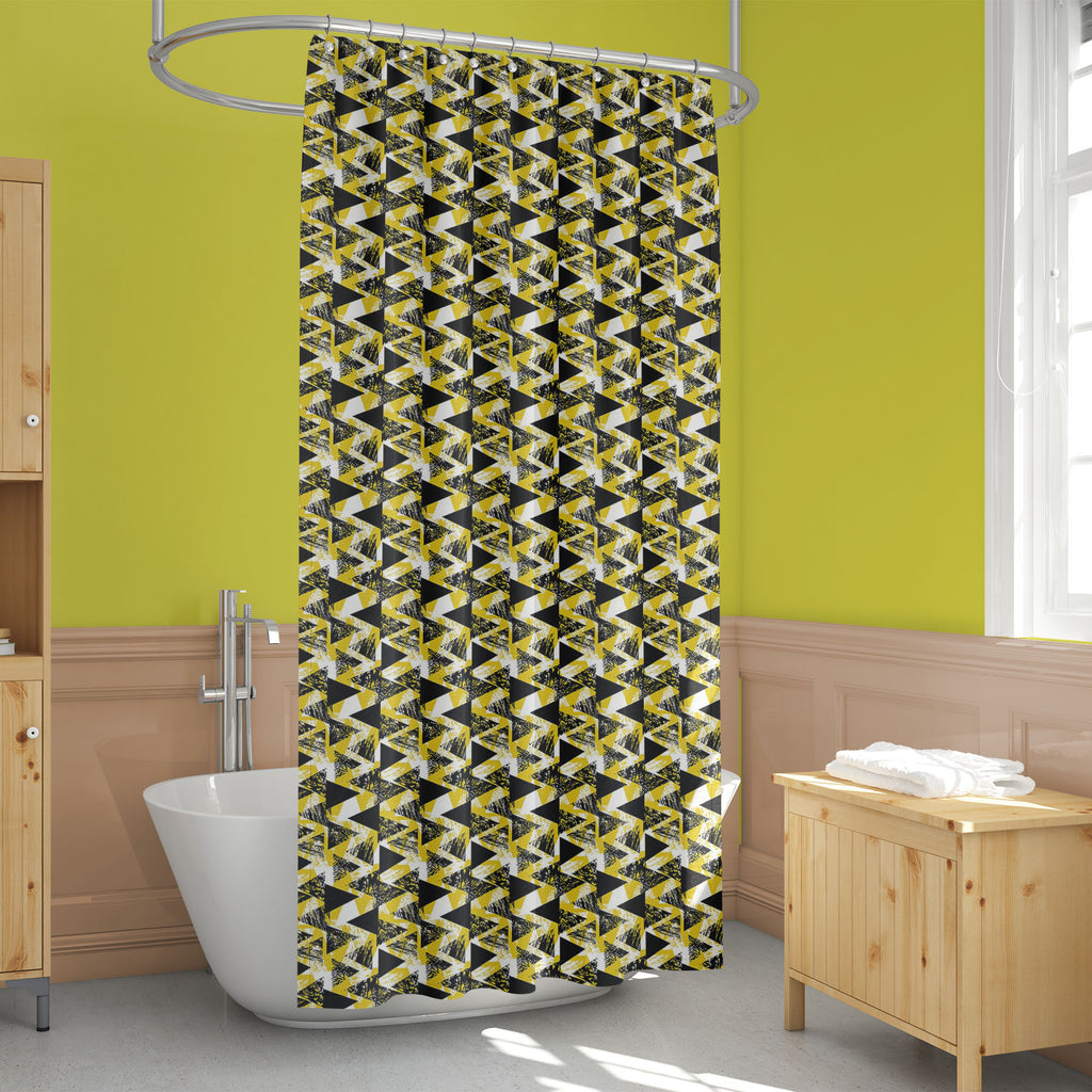 Geometrical Behaviour D1 Washable Waterproof Shower Curtain-Shower Curtains-CUR_SH_EL-IC 5007530 IC 5007530, Abstract Expressionism, Abstracts, African, Ancient, Art and Paintings, Aztec, Bohemian, Brush Stroke, Chevron, Culture, Ethnic, Eygptian, Geometric, Geometric Abstraction, Graffiti, Hand Drawn, Historical, Medieval, Mexican, Modern Art, Patterns, Retro, Semi Abstract, Signs, Signs and Symbols, Splatter, Traditional, Triangles, Tribal, Vintage, Watercolour, World Culture, geometrical, behaviour, d1, 