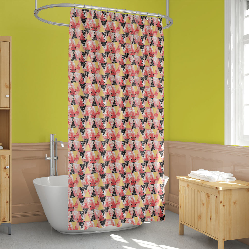 Geometrical Behaviour D5 Washable Waterproof Shower Curtain-Shower Curtains-CUR_SH_EL-IC 5007534 IC 5007534, Abstract Expressionism, Abstracts, African, Ancient, Art and Paintings, Aztec, Bohemian, Brush Stroke, Chevron, Culture, Ethnic, Eygptian, Geometric, Geometric Abstraction, Graffiti, Hand Drawn, Historical, Medieval, Mexican, Modern Art, Patterns, Retro, Semi Abstract, Signs, Signs and Symbols, Splatter, Traditional, Triangles, Tribal, Vintage, Watercolour, World Culture, geometrical, behaviour, d5, 