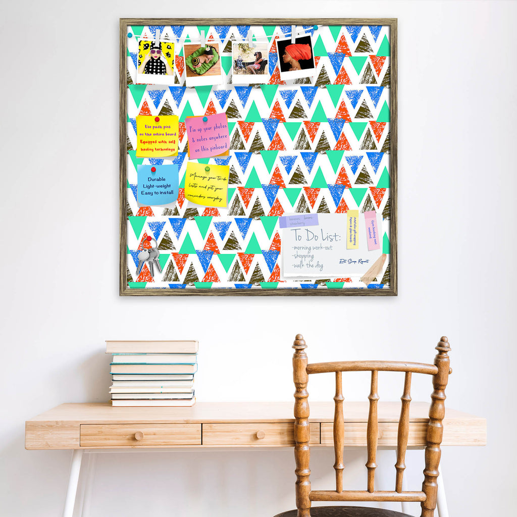 Mixed Triangled D2 Bulletin Board Notice Pin Board Soft Board | Framed-Bulletin Boards Framed-BLB_FR-IC 5007536 IC 5007536, Abstract Expressionism, Abstracts, African, Ancient, Art and Paintings, Aztec, Bohemian, Brush Stroke, Chevron, Culture, Ethnic, Eygptian, Geometric, Geometric Abstraction, Graffiti, Hand Drawn, Historical, Medieval, Mexican, Modern Art, Patterns, Retro, Semi Abstract, Signs, Signs and Symbols, Splatter, Traditional, Triangles, Tribal, Vintage, Watercolour, World Culture, mixed, triang