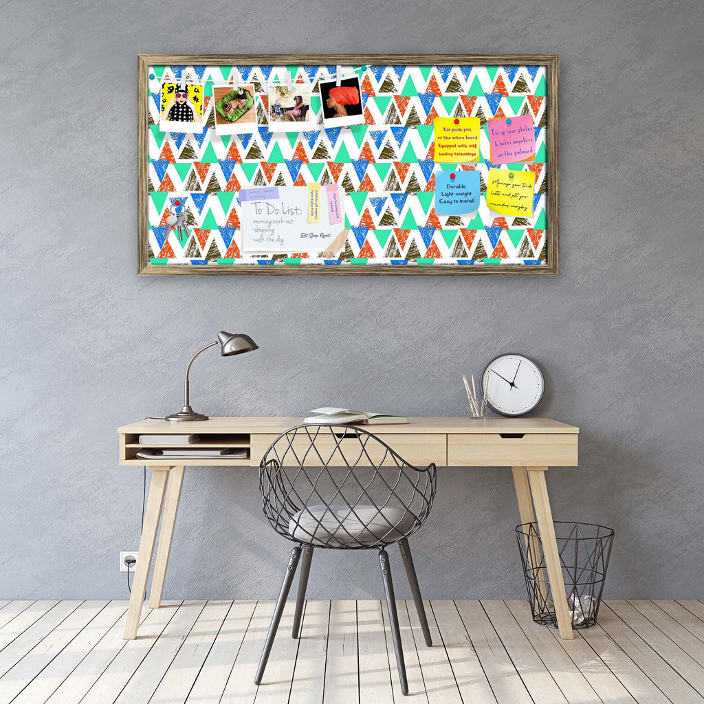 Mixed Triangled D2 Bulletin Board Notice Pin Board Soft Board | Framed-Bulletin Boards Framed-BLB_FR-IC 5007536 IC 5007536, Abstract Expressionism, Abstracts, African, Ancient, Art and Paintings, Aztec, Bohemian, Brush Stroke, Chevron, Culture, Ethnic, Eygptian, Geometric, Geometric Abstraction, Graffiti, Hand Drawn, Historical, Medieval, Mexican, Modern Art, Patterns, Retro, Semi Abstract, Signs, Signs and Symbols, Splatter, Traditional, Triangles, Tribal, Vintage, Watercolour, World Culture, mixed, triang