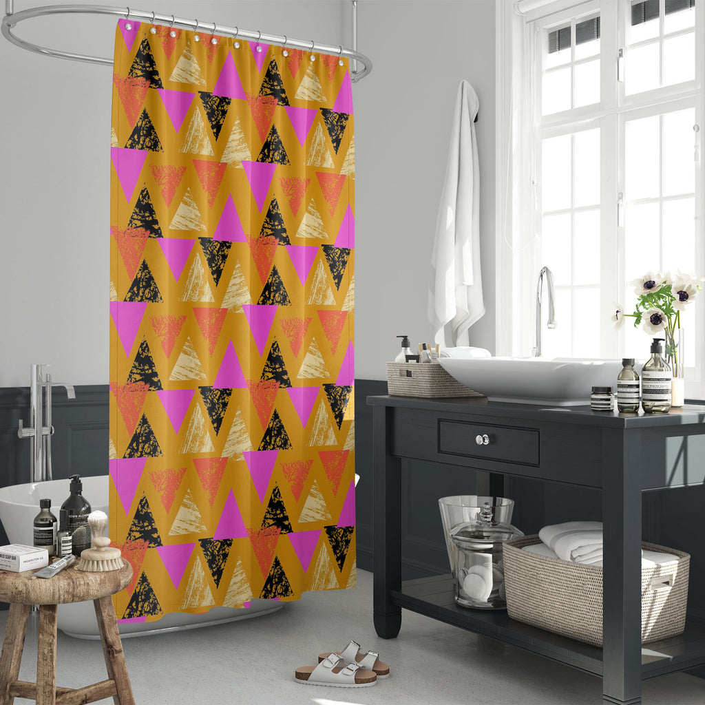 Mixed Triangled D3 Washable Waterproof Shower Curtain-Shower Curtains-CUR_SH_EL-IC 5007539 IC 5007539, Abstract Expressionism, Abstracts, African, Ancient, Art and Paintings, Aztec, Bohemian, Brush Stroke, Chevron, Culture, Ethnic, Eygptian, Geometric, Geometric Abstraction, Graffiti, Hand Drawn, Historical, Medieval, Mexican, Modern Art, Patterns, Retro, Semi Abstract, Signs, Signs and Symbols, Splatter, Traditional, Triangles, Tribal, Vintage, Watercolour, World Culture, mixed, triangled, d3, washable, wa
