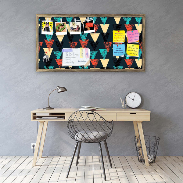 Triangled D4 Bulletin Board Notice Pin Board Soft Board | Framed-Bulletin Boards Framed-BLB_FR-IC 5007540 IC 5007540, Abstract Expressionism, Abstracts, African, Ancient, Art and Paintings, Aztec, Bohemian, Brush Stroke, Chevron, Culture, Ethnic, Eygptian, Geometric, Geometric Abstraction, Graffiti, Hand Drawn, Historical, Medieval, Mexican, Modern Art, Patterns, Retro, Semi Abstract, Signs, Signs and Symbols, Splatter, Traditional, Triangles, Tribal, Vintage, Watercolour, World Culture, triangled, d4, bull