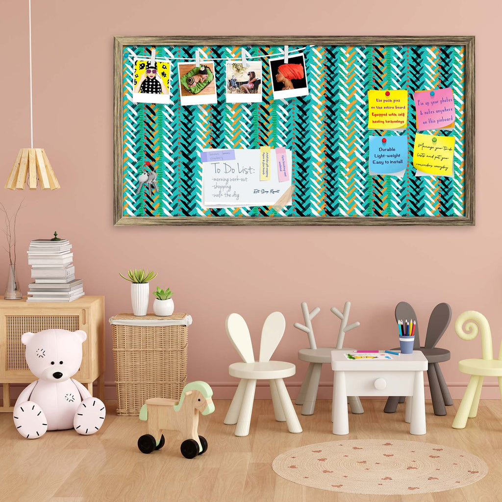 Chevron D2 Bulletin Board Notice Pin Board Soft Board | Framed-Bulletin Boards Framed-BLB_FR-IC 5007544 IC 5007544, Abstract Expressionism, Abstracts, African, Ancient, Art and Paintings, Aztec, Bohemian, Brush Stroke, Chevron, Culture, Dots, Ethnic, Geometric, Geometric Abstraction, Hand Drawn, Herringbone, Historical, Medieval, Mexican, Modern Art, Patterns, Retro, Semi Abstract, Signs, Signs and Symbols, Splatter, Stripes, Traditional, Tribal, Vintage, Watercolour, World Culture, d2, bulletin, board, not