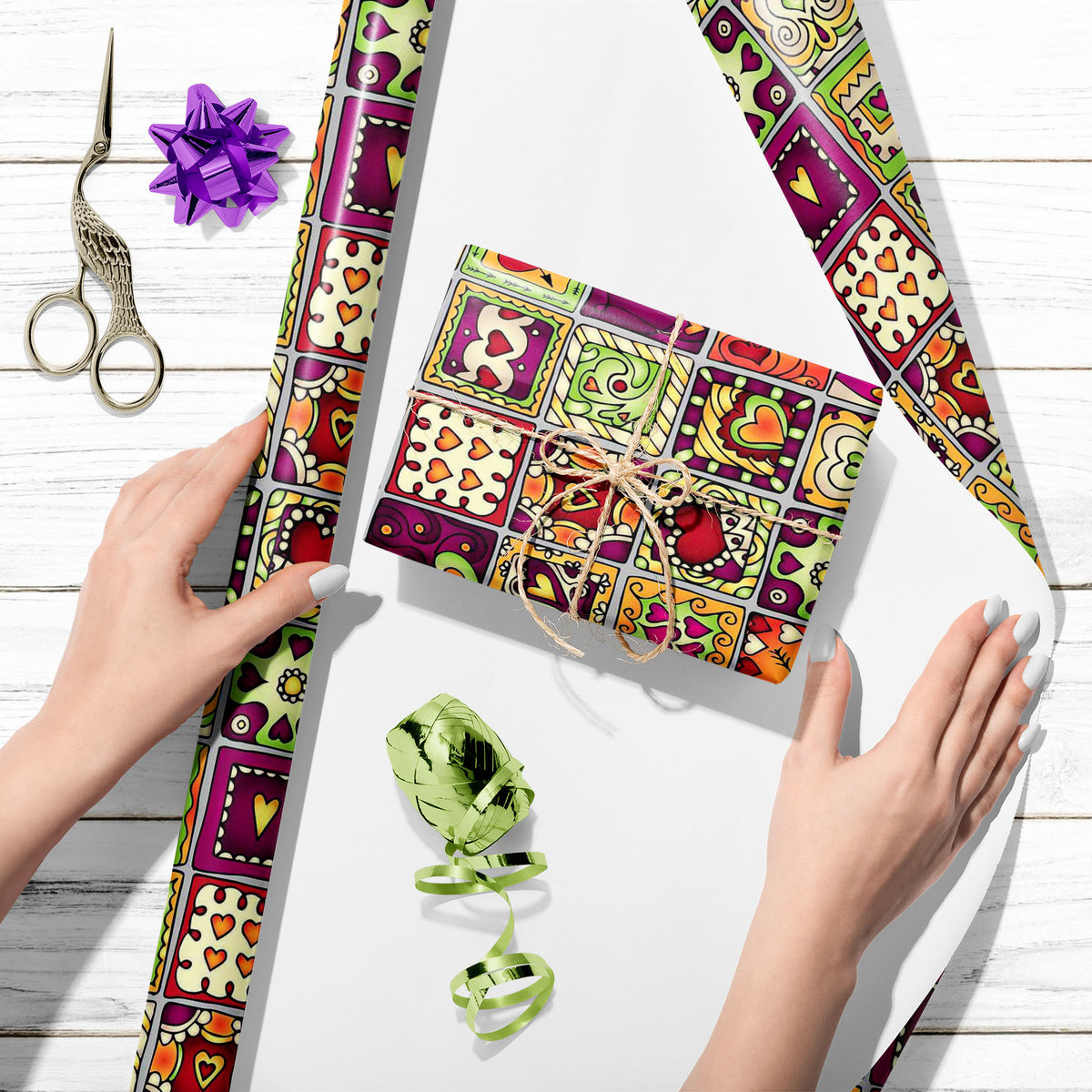 Doodle Drawing Art & Craft Gift Wrapping Paper – ArtzFolio.com