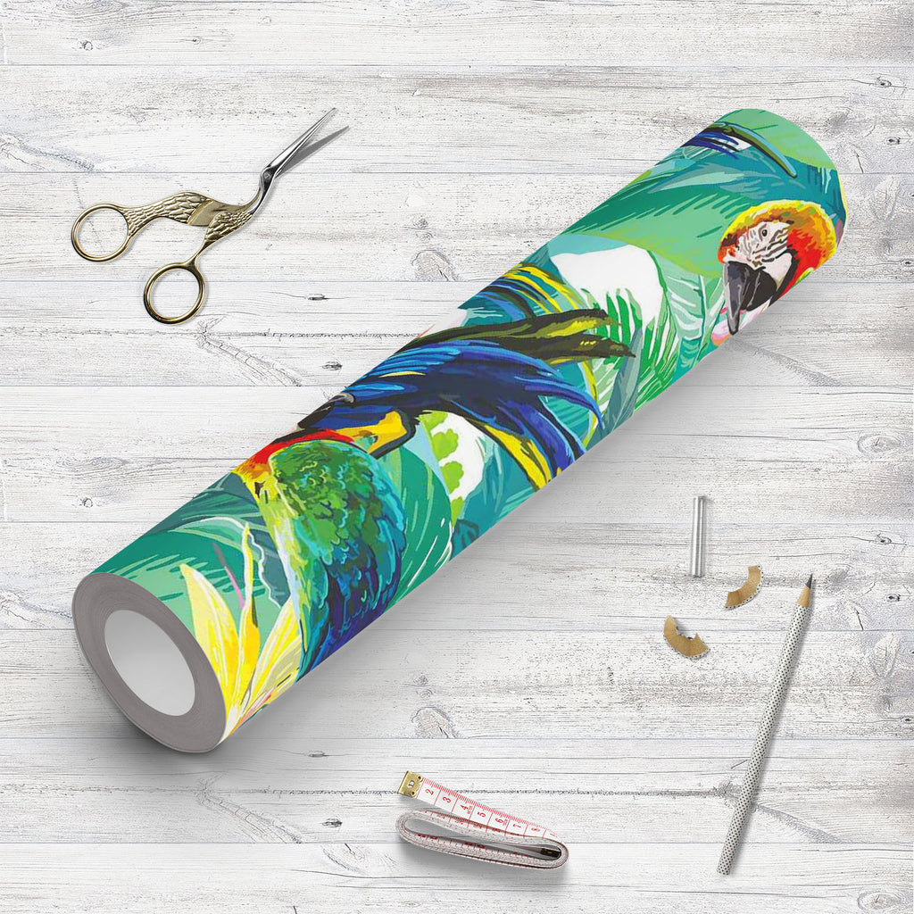 Exotic Birds & Beautiful Flowers D2 Wallpaper Roll-Wallpapers Peel & Stick-WAL_PA-IC 5007552 IC 5007552, Animals, Art and Paintings, Birds, Black and White, Botanical, Drawing, Fashion, Floral, Flowers, Illustrations, Love, Nature, Patterns, Pets, Romance, Scenic, Signs, Signs and Symbols, Tropical, White, Wildlife, exotic, beautiful, d2, wallpaper, roll, pattern, parrot, jungle, bird, brazil, parrots, macaw, illustration, flower, seamless, background, forest, animal, leaves, print, art, blue, bright, color