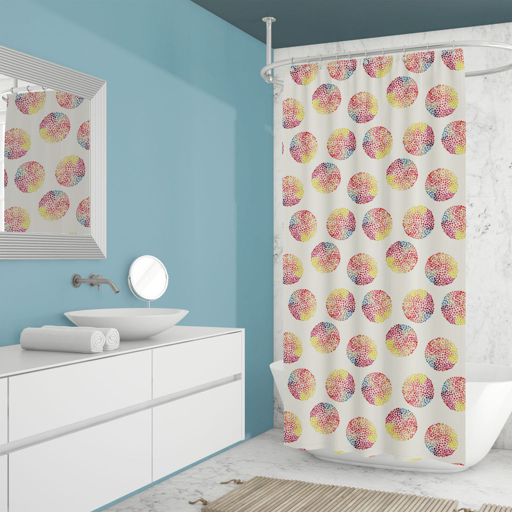 Watercolor Circles D3 Washable Waterproof Shower Curtain-Shower Curtains-CUR_SH_EL-IC 5007557 IC 5007557, Abstract Expressionism, Abstracts, Ancient, Baby, Children, Circle, Digital, Digital Art, Dots, Geometric, Geometric Abstraction, Graphic, Historical, Illustrations, Kids, Medieval, Patterns, Retro, Semi Abstract, Signs, Signs and Symbols, Splatter, Vintage, Watercolour, watercolor, circles, d3, washable, waterproof, shower, curtain, abstract, backdrop, background, badge, ball, bubble, cell, childhood, 