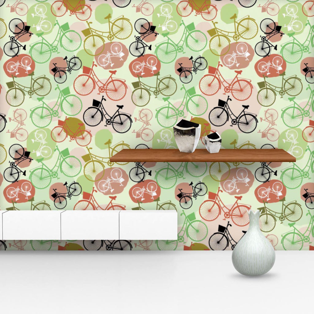 Vintage Bicycles Wallpaper Roll