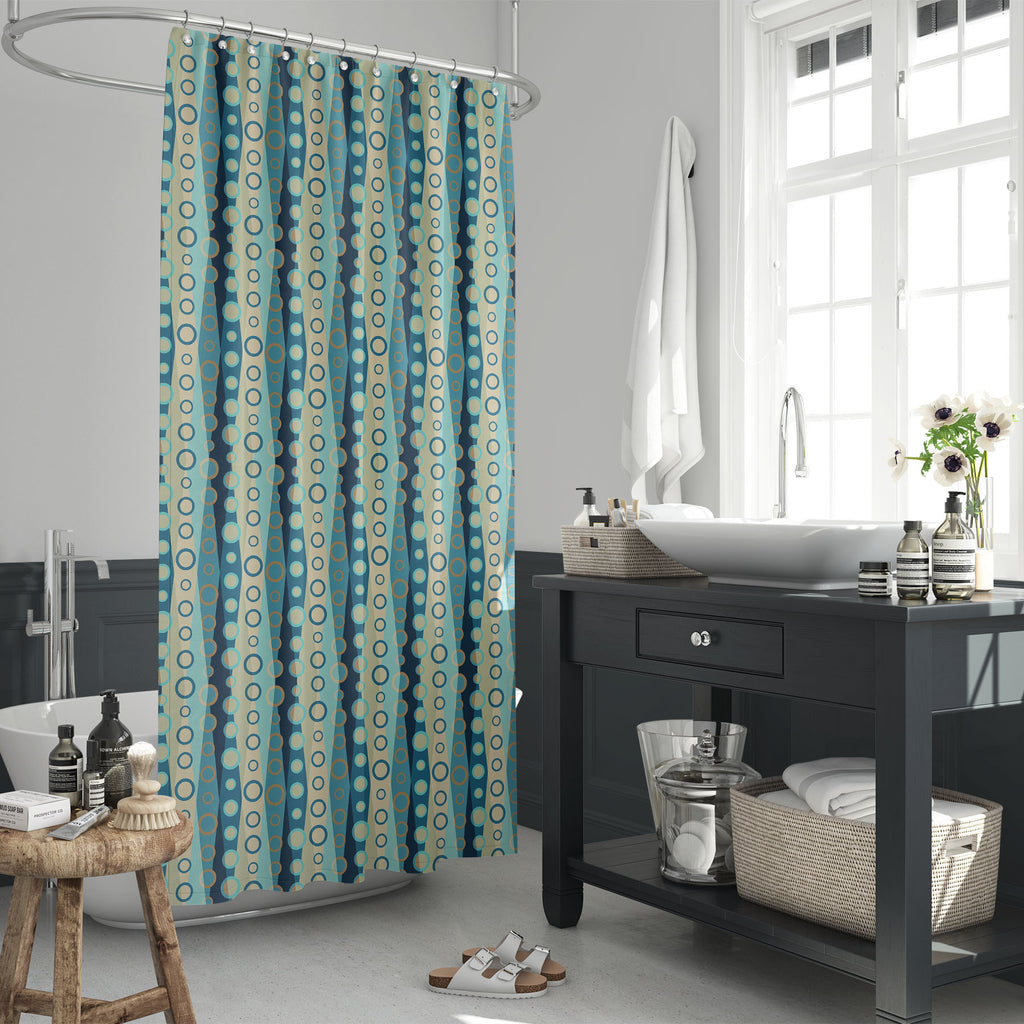 Marine Washable Waterproof Shower Curtain-Shower Curtains-CUR_SH_EL-IC 5007580 IC 5007580, Abstract Expressionism, Abstracts, Art and Paintings, Circle, Culture, Decorative, Digital, Digital Art, Drawing, Ethnic, Fashion, Geometric, Geometric Abstraction, Graphic, Illustrations, Mandala, Modern Art, Patterns, Retro, Semi Abstract, Signs, Signs and Symbols, Traditional, Tribal, World Culture, marine, washable, waterproof, shower, curtain, abstract, art, backdrop, background, blue, cloud, color, colorful, cov