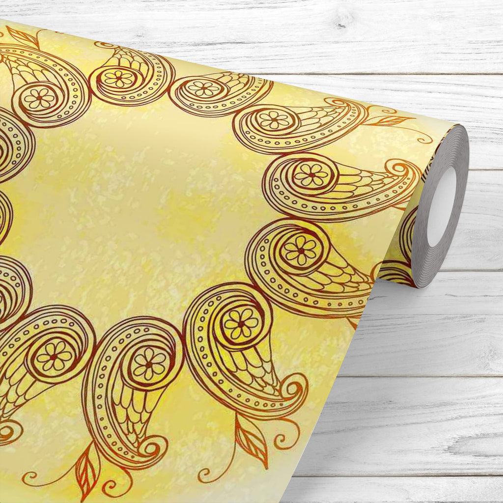 Ethnic Circular Ornament D5 Wallpaper Roll-Wallpapers Peel & Stick-WAL_PA-IC 5007586 IC 5007586, Abstract Expressionism, Abstracts, Allah, Arabic, Art and Paintings, Asian, Botanical, Circle, Cities, City Views, Culture, Drawing, Ethnic, Floral, Flowers, Geometric, Geometric Abstraction, Hinduism, Illustrations, Indian, Islam, Mandala, Nature, Paintings, Patterns, Retro, Semi Abstract, Signs, Signs and Symbols, Symbols, Traditional, Tribal, World Culture, circular, ornament, d5, wallpaper, roll, abstract, a