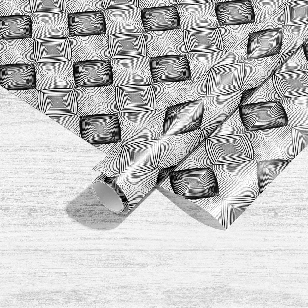 Monochrome Diamond D1 Art & Craft Gift Wrapping Paper-Wrapping Papers-WRP_PP-IC 5007590 IC 5007590, Abstract Expressionism, Abstracts, Art and Paintings, Black, Black and White, Circle, Diamond, Digital, Digital Art, Geometric, Geometric Abstraction, Graphic, Grid Art, Illustrations, Modern Art, Patterns, Semi Abstract, Signs, Signs and Symbols, Stripes, White, monochrome, d1, art, craft, gift, wrapping, paper, abstract, abstraction, background, circular, curve, design, diagonal, ellipse, endless, futuristi