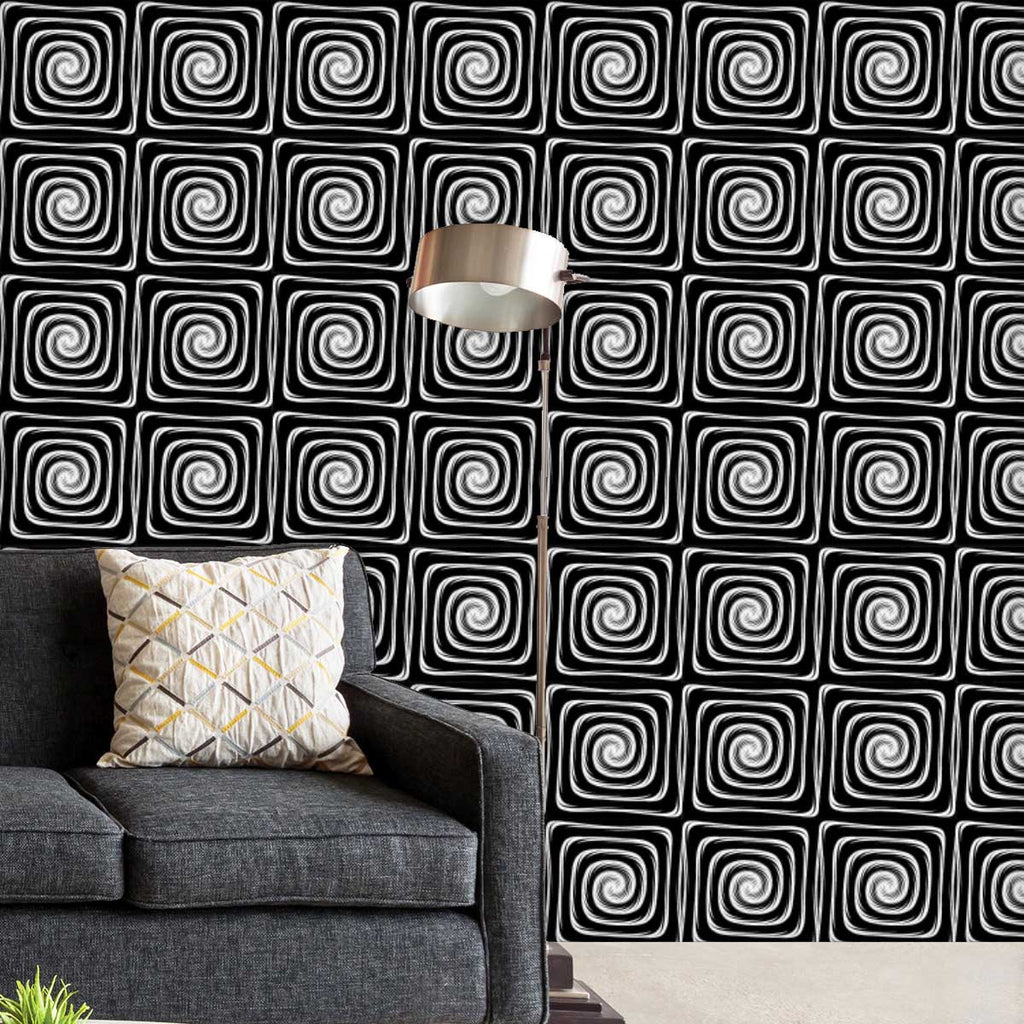 Monochrome Labyrinth Wallpaper Roll-Wallpapers Peel & Stick-WAL_PA-IC 5007600 IC 5007600, Abstract Expressionism, Abstracts, Art and Paintings, Black, Black and White, Circle, Digital, Digital Art, Geometric, Geometric Abstraction, Graphic, Illustrations, Modern Art, Patterns, Semi Abstract, Signs, Signs and Symbols, Stripes, White, monochrome, labyrinth, wallpaper, roll, abstract, abstraction, art, background, circular, creative, curve, design, distorted, distortion, dynamic, ellipse, endless, futuristic, 