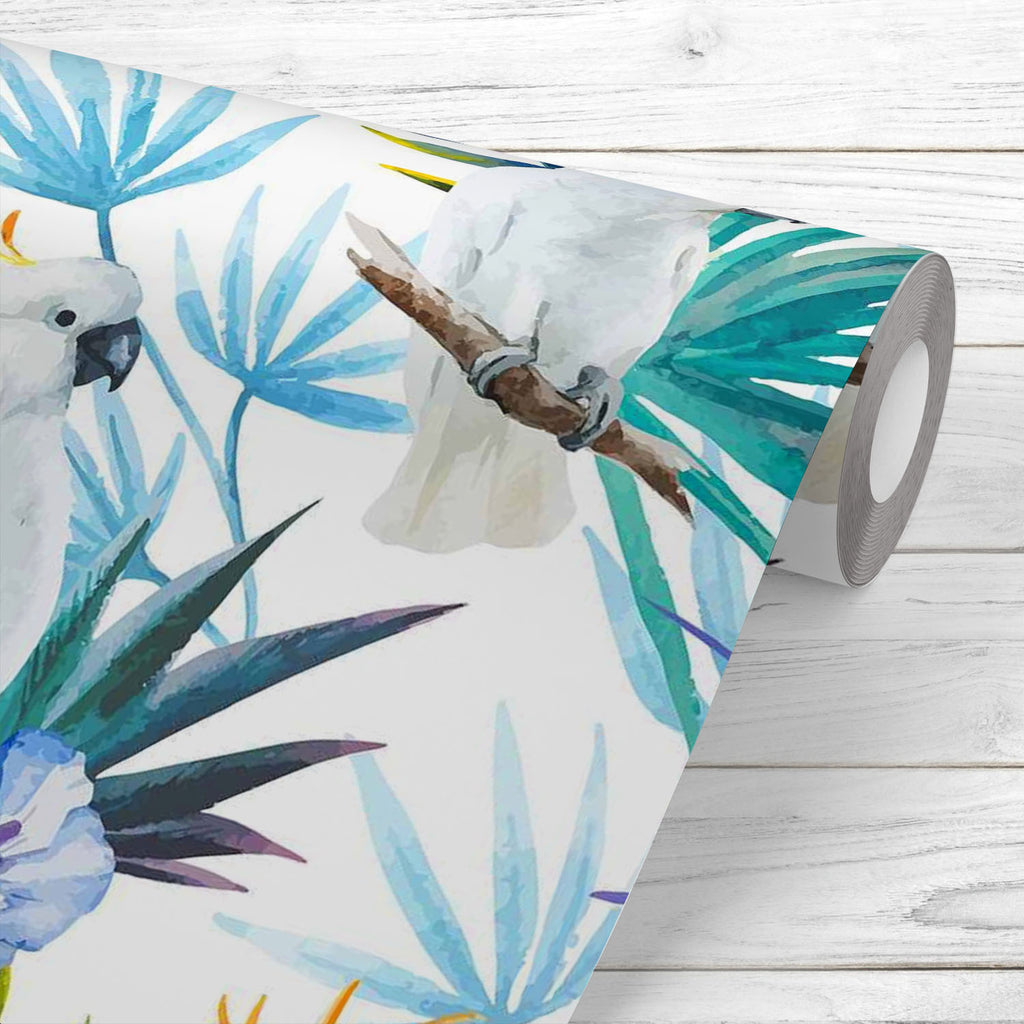 Tropic Parrot Wallpaper Roll-Wallpapers Peel & Stick-WAL_PA-IC 5007602 IC 5007602, African, Animals, Birds, Black and White, Botanical, Drawing, Floral, Flowers, Illustrations, Nature, Patterns, Scenic, Signs, Signs and Symbols, Tropical, Watercolour, White, Wildlife, tropic, parrot, wallpaper, roll, seamless, pattern, jungle, parrots, tropics, watercolor, leaves, africa, animal, background, beautiful, bird, blue, bright, design, exotic, fabric, feather, flora, flower, flying, hibiscus, illustration, isolat