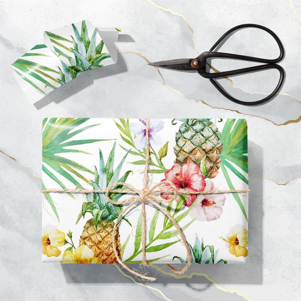 Pineapples & Hibiscus Art & Craft Gift Wrapping Paper-Wrapping Papers-WRP_PP-IC 5007603 IC 5007603, Abstract Expressionism, Abstracts, Art and Paintings, Botanical, Digital, Digital Art, Floral, Flowers, Fruit and Vegetable, Fruits, Graphic, Hawaiian, Holidays, Illustrations, Nature, Patterns, Scenic, Semi Abstract, Signs, Signs and Symbols, Tropical, Watercolour, pineapples, hibiscus, art, craft, gift, wrapping, paper, pineapple, pattern, background, watercolor, hawaii, fruit, aloha, abstract, beautiful, b