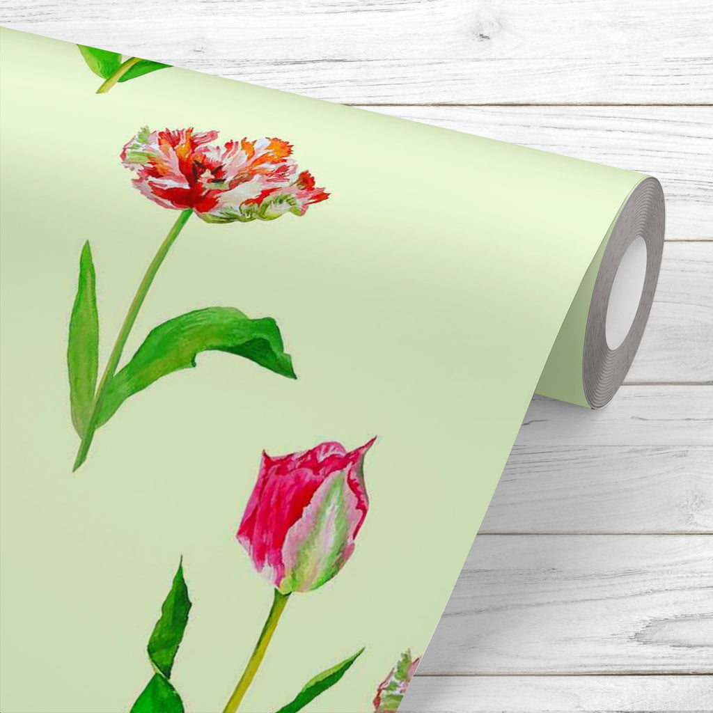 Tulips Wallpaper Roll-Wallpapers Peel & Stick-WAL_PA-IC 5007608 IC 5007608, Black and White, Botanical, Drawing, Floral, Flowers, Illustrations, Nature, Patterns, Watercolour, White, tulips, wallpaper, roll, beautiful, blossom, bouquet, card, decoration, flower, garden, green, greeting, hand, painted, illustration, lawn, leaf, mothers, day, pink, plant, red, seamless, pattern, spring, tulip, watercolor, artzfolio, wallpapers for bedroom, wall papers full sheet for living room, wallpapers for home, pvc wallp