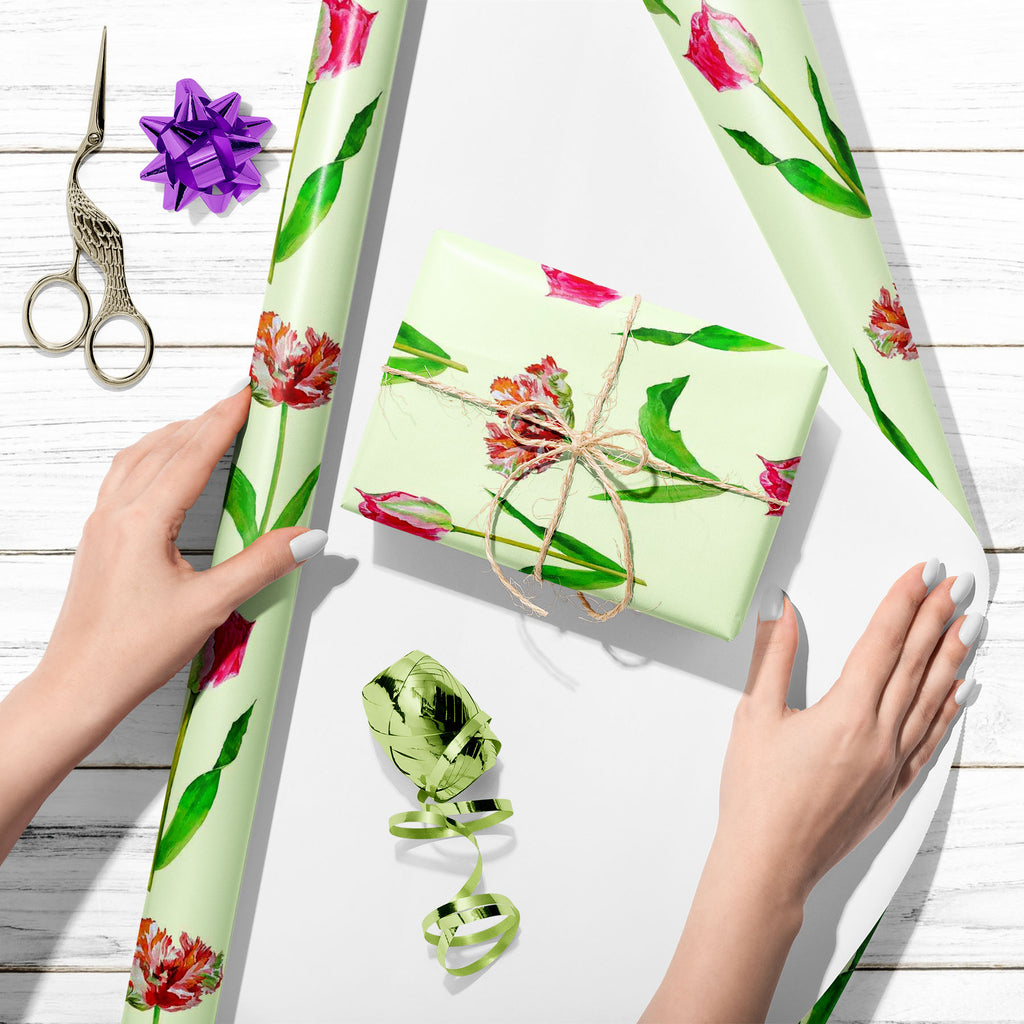 Tulips Art & Craft Gift Wrapping Paper-Wrapping Papers-WRP_PP-IC 5007608 IC 5007608, Black and White, Botanical, Drawing, Floral, Flowers, Illustrations, Nature, Patterns, Watercolour, White, tulips, art, craft, gift, wrapping, paper, beautiful, blossom, bouquet, card, decoration, flower, garden, green, greeting, hand, painted, illustration, lawn, leaf, mothers, day, pink, plant, red, seamless, pattern, spring, tulip, watercolor, artzfolio, wrapping paper, gift wrapping paper, gift wrapping, birthday wrappi