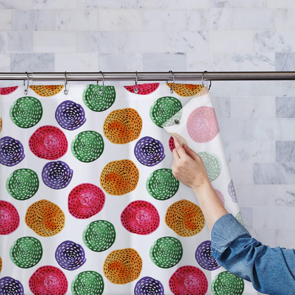 Watercolor Circles D5 Washable Waterproof Shower Curtain-Shower Curtains-CUR_SH_EL-IC 5007614 IC 5007614, Abstract Expressionism, Abstracts, Art and Paintings, Circle, Digital, Digital Art, Dots, Drawing, Fashion, Geometric, Geometric Abstraction, Graphic, Illustrations, Modern Art, Patterns, Retro, Semi Abstract, Signs, Signs and Symbols, Splatter, Watercolour, watercolor, circles, d5, washable, waterproof, shower, curtain, abstract, art, backdrop, background, blot, bright, brush, card, creative, decor, de