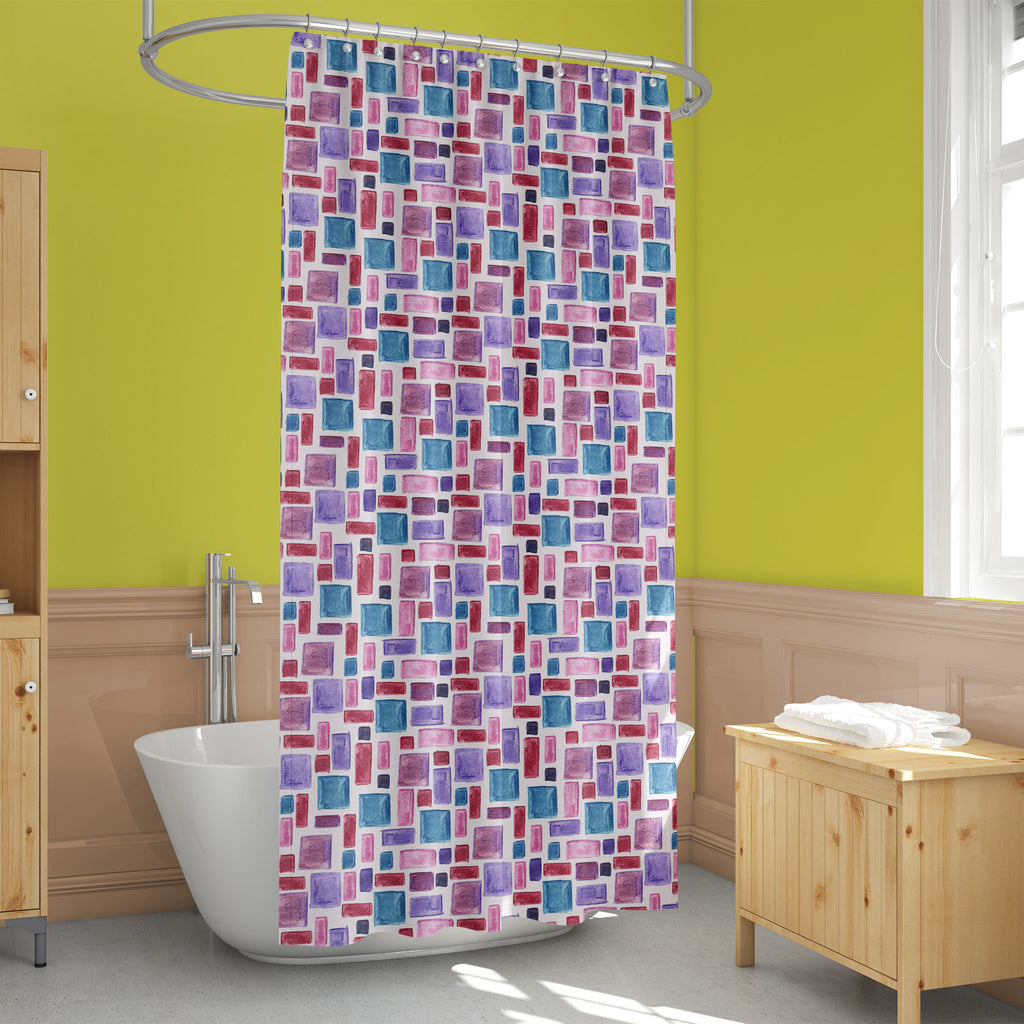 Watercolor Pattern D2 Washable Waterproof Shower Curtain-Shower Curtains-CUR_SH_EL-IC 5007628 IC 5007628, Abstract Expressionism, Abstracts, Ancient, Art and Paintings, Check, Cross, Culture, Drawing, Ethnic, Fashion, Geometric, Geometric Abstraction, Graffiti, Hand Drawn, Hipster, Historical, Illustrations, Medieval, Patterns, Plaid, Retro, Semi Abstract, Stripes, Traditional, Tribal, Vintage, Watercolour, World Culture, watercolor, pattern, d2, washable, waterproof, shower, curtain, abstract, art, backgro