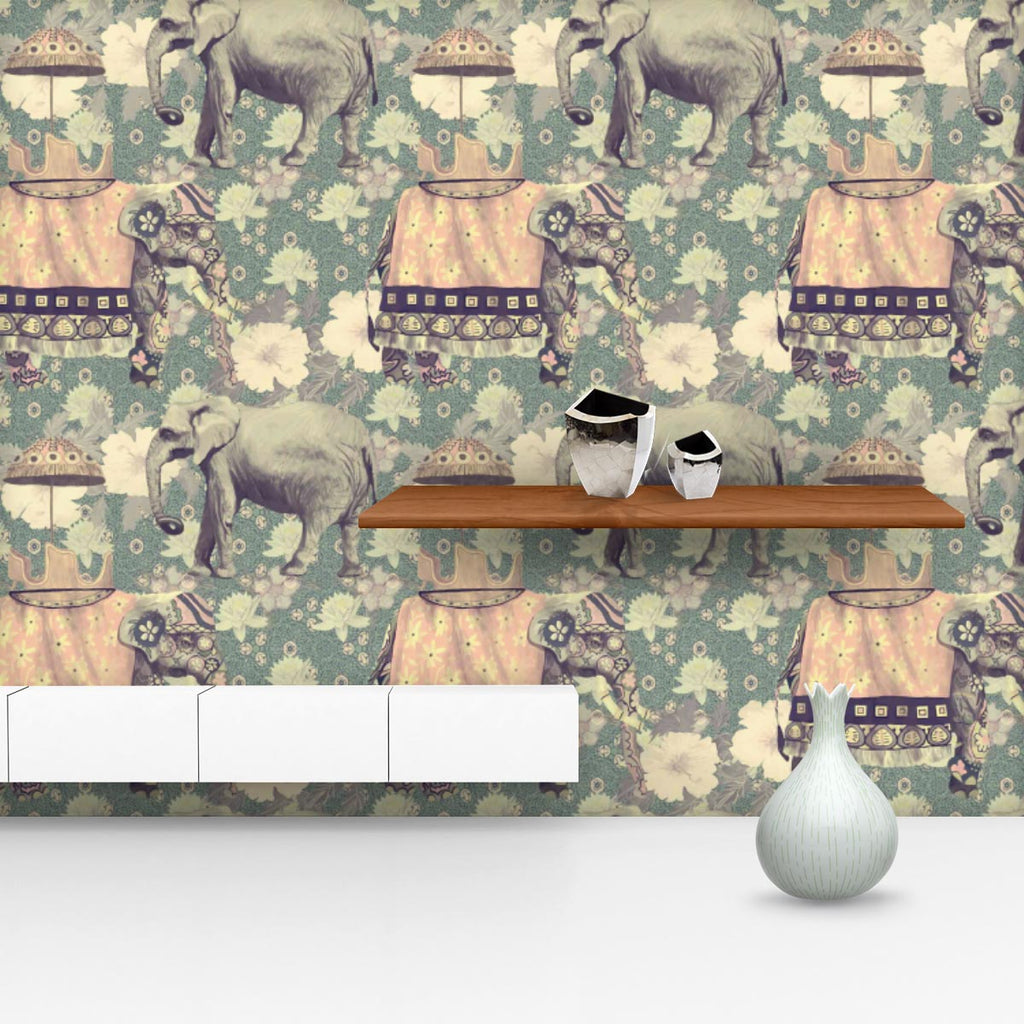 Elephant Pattern D3 Wallpaper Roll-Wallpapers Peel & Stick-WAL_PA-IC 5007630 IC 5007630, Ancient, Art and Paintings, Botanical, Fashion, Floral, Flowers, Hand Drawn, Historical, Indian, Medieval, Nature, Patterns, Retro, Scenic, Signs, Signs and Symbols, Vintage, elephant, pattern, d3, wallpaper, roll, art, background, design, exotic, flower, hand, drawn, india, lotus, old, seamless, style, trend, trendy, wild, life, artzfolio, wallpapers for bedroom, wall papers full sheet for living room, wallpapers for h