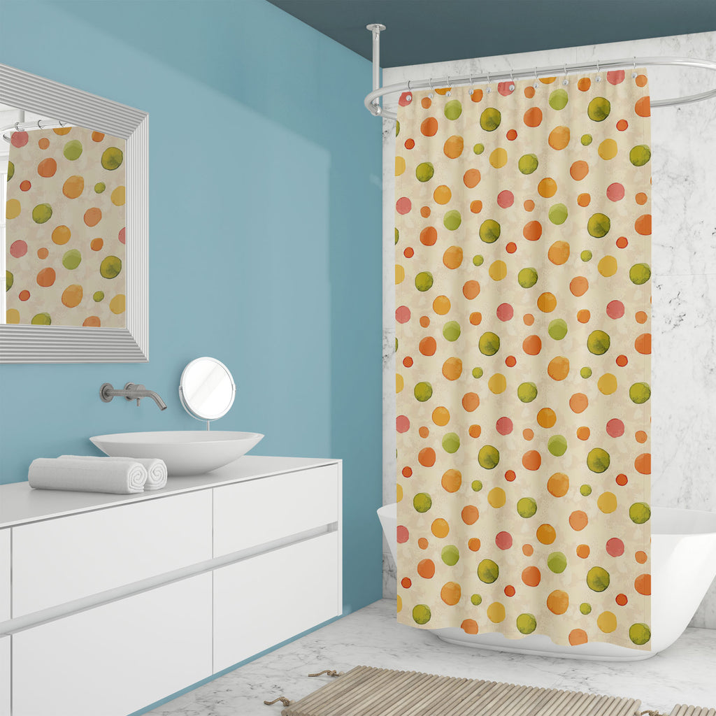 Watercolor Dots D1 Washable Waterproof Shower Curtain-Shower Curtains-CUR_SH_EL-IC 5007639 IC 5007639, Abstract Expressionism, Abstracts, Ancient, Animated Cartoons, Art and Paintings, Baby, Black and White, Caricature, Cartoons, Children, Circle, Digital, Digital Art, Dots, Drawing, Graphic, Hand Drawn, Historical, Icons, Illustrations, Kids, Medieval, Patterns, Retro, Semi Abstract, Signs, Signs and Symbols, Splatter, Vintage, Watercolour, White, watercolor, d1, washable, waterproof, shower, curtain, abst