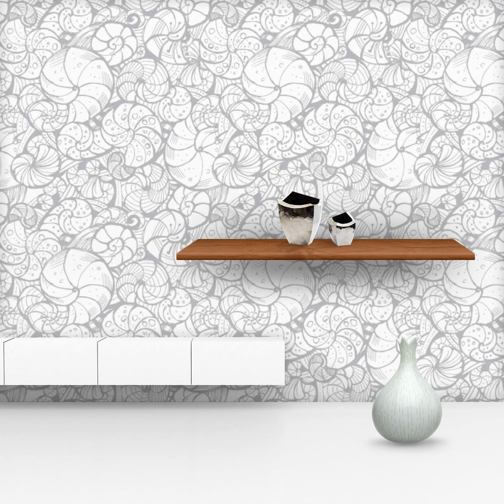 Seashells Wallpaper Roll-Wallpapers Peel & Stick-WAL_PA-IC 5007656 IC 5007656, Art and Paintings, Digital, Digital Art, Drawing, Graphic, Illustrations, Patterns, Signs, Signs and Symbols, seashells, wallpaper, roll, art, backdrop, background, contour, curlicue, decoration, design, elements, fancy, hand, helix, illustration, ink, natural, ornamental, outline, pattern, ringlet, seamless, seashell, shell, spiral, stylish, stylization, stylized, twirl, twist, unusual, artzfolio, wallpapers for bedroom, wall pa