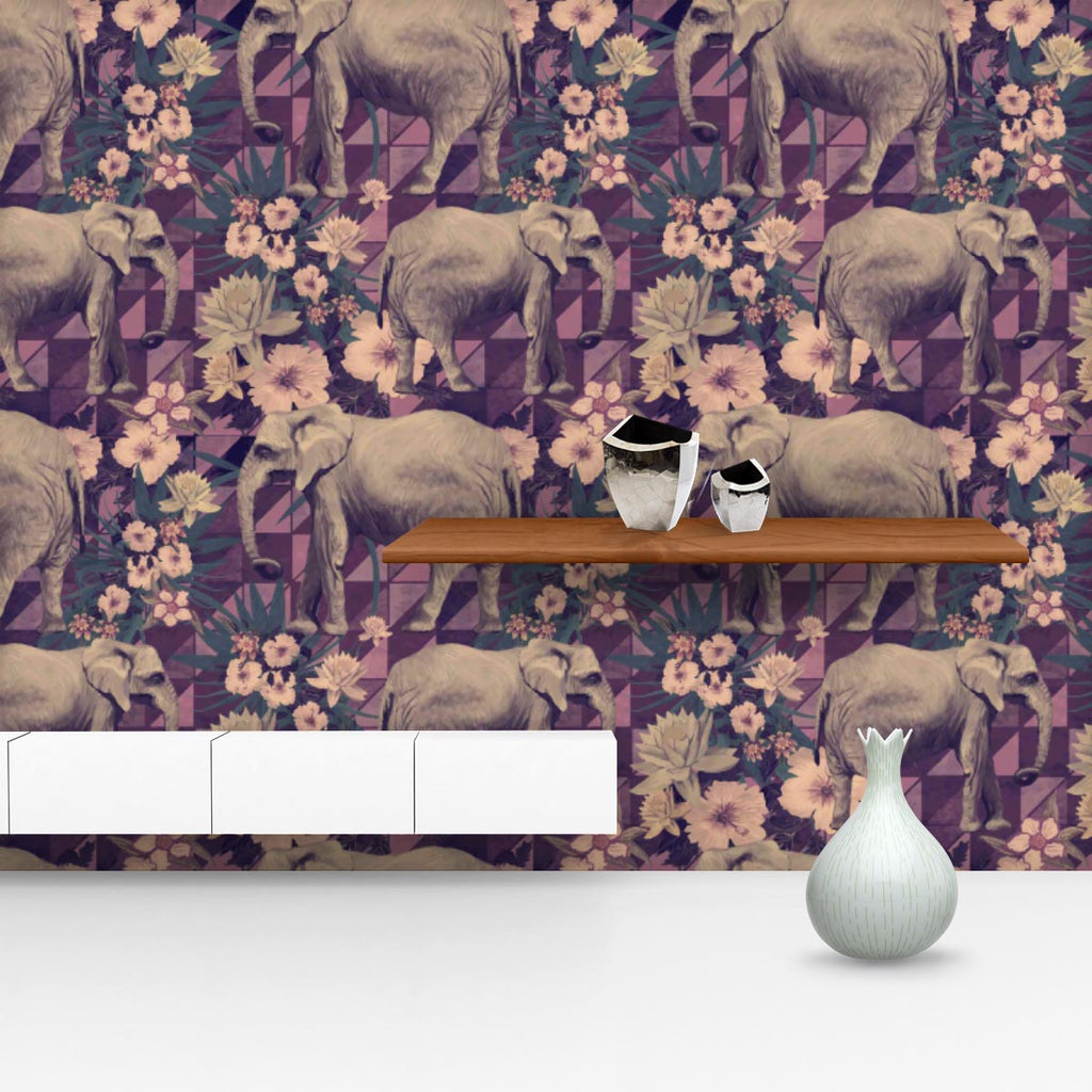 Elephant Pattern D4 Wallpaper Roll-Wallpapers Peel & Stick-WAL_PA-IC 5007662 IC 5007662, Ancient, Botanical, Drawing, Floral, Flowers, Historical, Illustrations, Indian, Medieval, Nature, Patterns, Retro, Signs, Signs and Symbols, Vintage, elephant, pattern, d4, wallpaper, roll, design, elephants, exotic, illustration, jungles, lotus, old, seamless, artzfolio, wallpapers for bedroom, wall papers full sheet for living room, wallpapers for home, pvc wallpaper, peel stick wallpaper, wall paper, adhesive wallpa