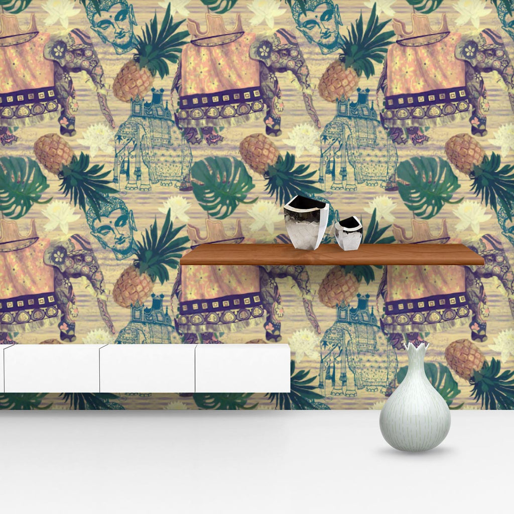 Elephant Pattern D5 Wallpaper Roll-Wallpapers Peel & Stick-WAL_PA-IC 5007663 IC 5007663, Ancient, Botanical, Drawing, Floral, Flowers, Historical, Illustrations, Indian, Medieval, Nature, Patterns, Retro, Signs, Signs and Symbols, Vintage, elephant, pattern, d5, wallpaper, roll, design, elephants, exotic, illustration, jungles, lotus, old, seamless, artzfolio, wallpapers for bedroom, wall papers full sheet for living room, wallpapers for home, pvc wallpaper, peel stick wallpaper, wall paper, adhesive wallpa