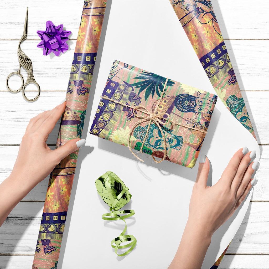 Elephant Pattern D6 Art & Craft Gift Wrapping Paper-Wrapping Papers-WRP_PP-IC 5007664 IC 5007664, Ancient, Botanical, Drawing, Floral, Flowers, Historical, Illustrations, Indian, Medieval, Nature, Patterns, Retro, Signs, Signs and Symbols, Vintage, elephant, pattern, d6, art, craft, gift, wrapping, paper, design, elephants, exotic, illustration, jungles, lotus, old, seamless, artzfolio, wrapping paper, gift wrapping paper, gift wrapping, birthday wrapping paper, holiday wrapping paper, cool wrapping paper, 