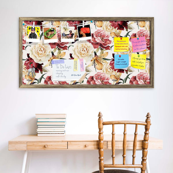 Roses D2 Bulletin Board Notice Pin Board Soft Board | Framed-Bulletin Boards Framed-BLB_FR-IC 5007667 IC 5007667, Abstract Expressionism, Abstracts, Ancient, Art and Paintings, Black and White, Botanical, Fashion, Floral, Flowers, Historical, Illustrations, Medieval, Nature, Paintings, Patterns, Scenic, Semi Abstract, Signs, Signs and Symbols, Vintage, Watercolour, White, roses, d2, bulletin, board, notice, pin, vision, soft, combo, with, thumb, push, pins, sticky, notes, antique, golden, frame, pattern, fl