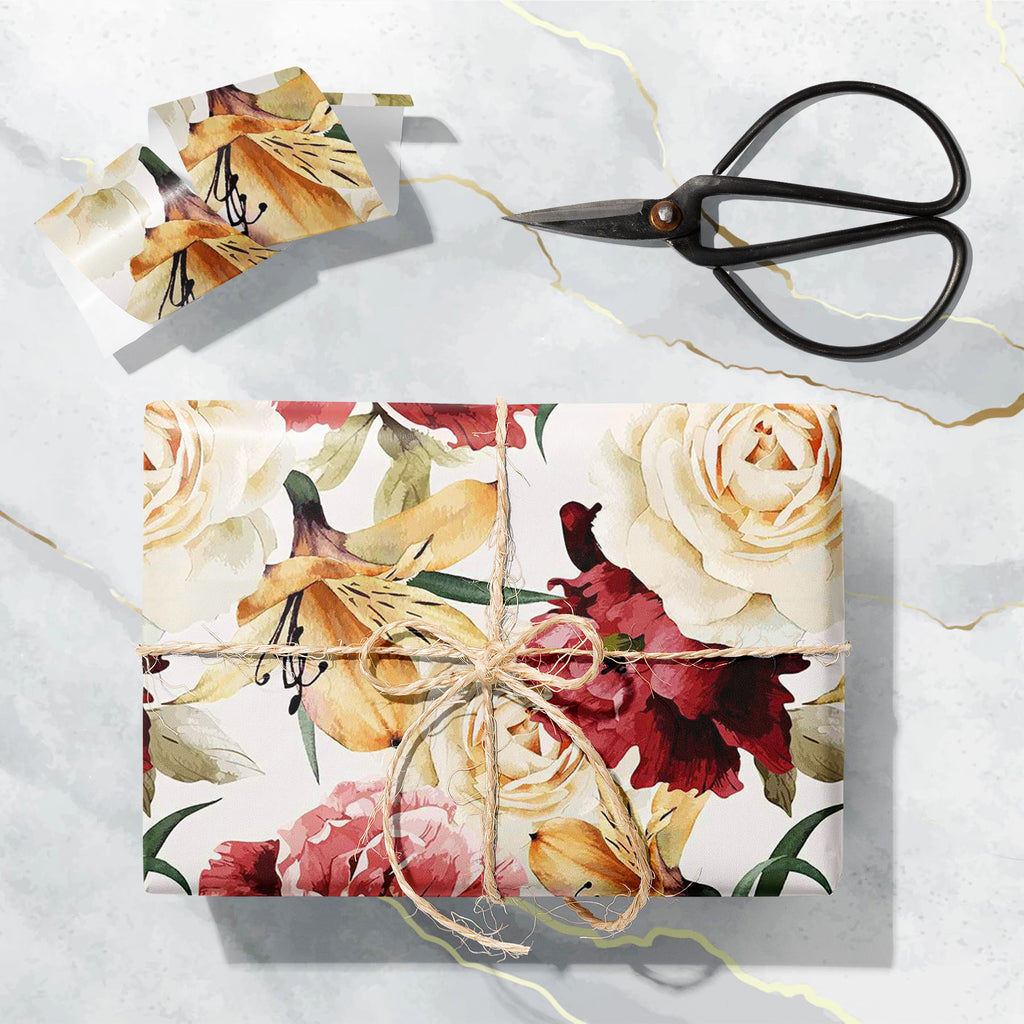 Roses D2 Art & Craft Gift Wrapping Paper-Wrapping Papers-WRP_PP-IC 5007667 IC 5007667, Abstract Expressionism, Abstracts, Ancient, Art and Paintings, Black and White, Botanical, Fashion, Floral, Flowers, Historical, Illustrations, Medieval, Nature, Paintings, Patterns, Scenic, Semi Abstract, Signs, Signs and Symbols, Vintage, Watercolour, White, roses, d2, art, craft, gift, wrapping, paper, pattern, flower, watercolor, rose, peony, seamless, romantic, design, background, illustration, flora, colorful, paint