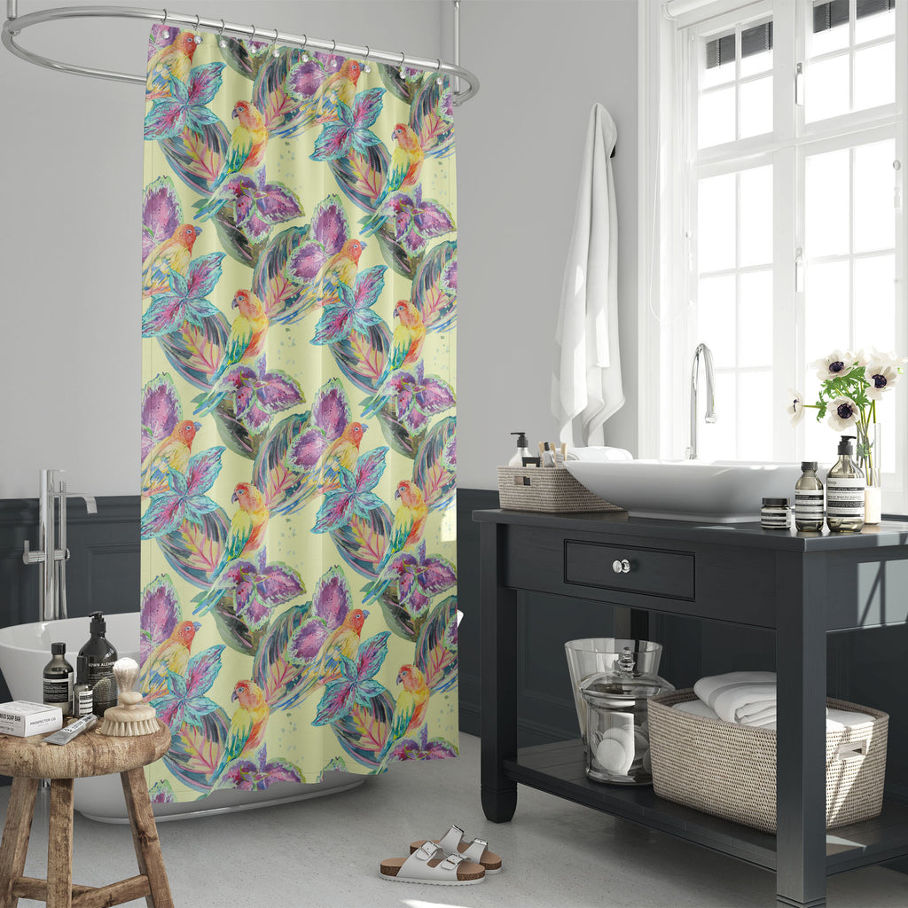Exotic Art D2 Washable Waterproof Shower Curtain-Shower Curtains-CUR_SH_EL-IC 5007669 IC 5007669, African, Animals, Birds, Botanical, Culture, Ethnic, Fashion, Floral, Flowers, Hawaiian, Illustrations, Modern Art, Nature, Patterns, Pop Art, Signs, Signs and Symbols, Traditional, Tribal, Tropical, Watercolour, Wildlife, World Culture, exotic, art, d2, washable, waterproof, shower, curtain, africa, animal, background, bird, boho, botanic, design, drawn, fabric, flora, flower, flying, hand, illustration, jungl