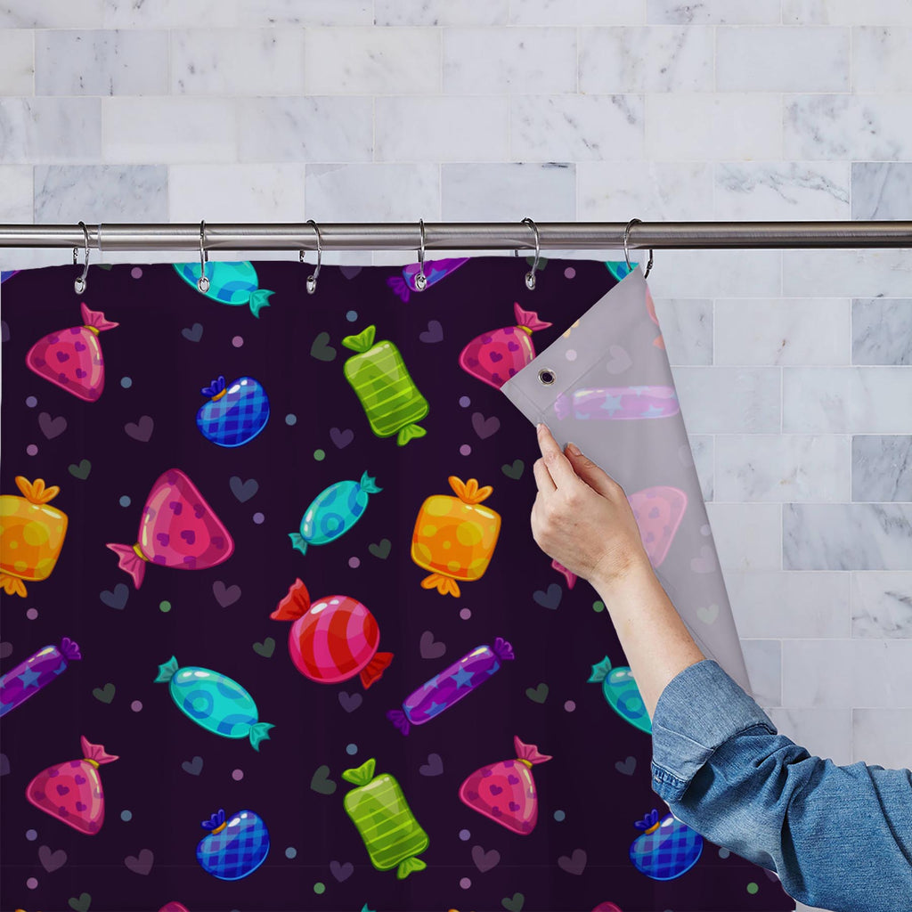 Candy Cartoon Washable Waterproof Shower Curtain-Shower Curtains-CUR_SH_EL-IC 5007680 IC 5007680, Animated Cartoons, Art and Paintings, Baby, Birthday, Caricature, Cartoons, Children, Cuisine, Decorative, Digital, Digital Art, Food, Food and Beverage, Food and Drink, Graphic, Hearts, Holidays, Illustrations, Kids, Love, Patterns, Pop Art, Signs, Signs and Symbols, candy, cartoon, washable, waterproof, shower, curtain, art, background, beautiful, bright, caramel, celebration, collection, colorful, computer, 