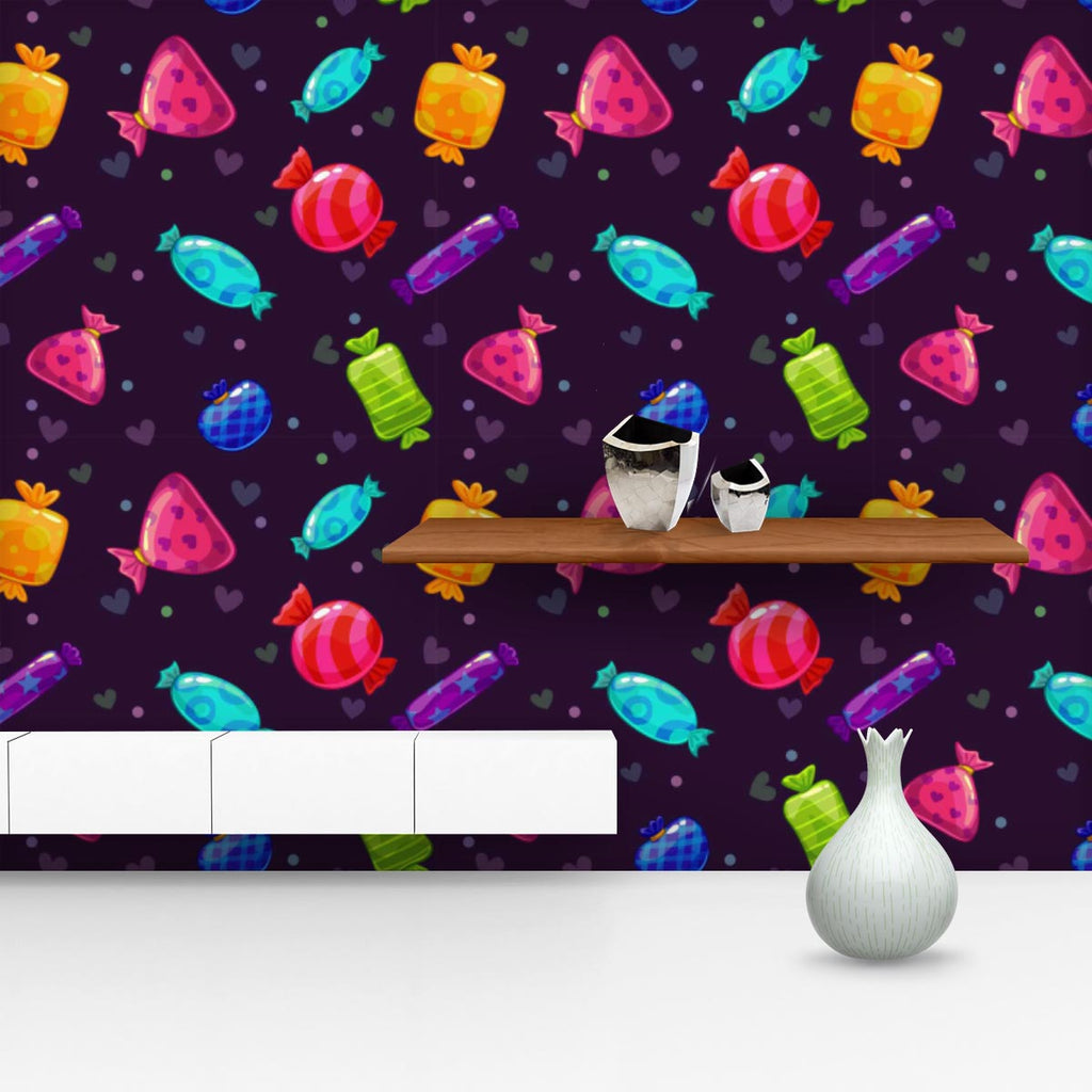 Candy Cartoon Wallpaper Roll-Wallpapers Peel & Stick-WAL_PA-IC 5007680 IC 5007680, Animated Cartoons, Art and Paintings, Baby, Birthday, Caricature, Cartoons, Children, Cuisine, Decorative, Digital, Digital Art, Food, Food and Beverage, Food and Drink, Graphic, Hearts, Holidays, Illustrations, Kids, Love, Patterns, Pop Art, Signs, Signs and Symbols, candy, cartoon, wallpaper, roll, art, background, beautiful, bright, caramel, celebration, collection, colorful, computer, dark, decoration, design, dessert, el