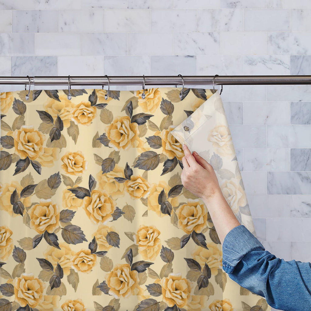 Hand-Drawn Flowers D1 Washable Waterproof Shower Curtain-Shower Curtains-CUR_SH_EL-IC 5007690 IC 5007690, Ancient, Art and Paintings, Books, Botanical, Drawing, Fashion, Floral, Flowers, Historical, Medieval, Nature, Patterns, Retro, Seasons, Signs, Signs and Symbols, Vintage, Watercolour, Wedding, hand-drawn, d1, washable, waterproof, shower, curtain, art, artistic, background, beautiful, botany, card, cover, decoration, design, drawn, elegance, elegant, element, feminine, florist, flower, garden, hand, pa