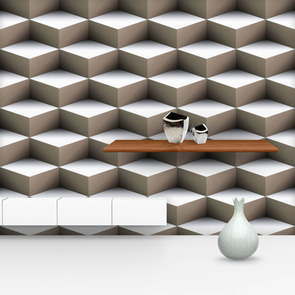 Cubes Geometric Pattern Wallpaper Roll-Wallpapers Peel & Stick-WAL_PA-IC 5007817 IC 5007817, Abstract Expressionism, Abstracts, Art and Paintings, Decorative, Diamond, Digital, Digital Art, Geometric, Geometric Abstraction, Graphic, Illustrations, Modern Art, Patterns, Retro, Semi Abstract, Signs, Signs and Symbols, cubes, pattern, wallpaper, roll, optical, illusion, abstract, art, backdrop, background, basic, beautiful, block, building, creative, cube, decor, decorate, decoration, design, dimension, elemen