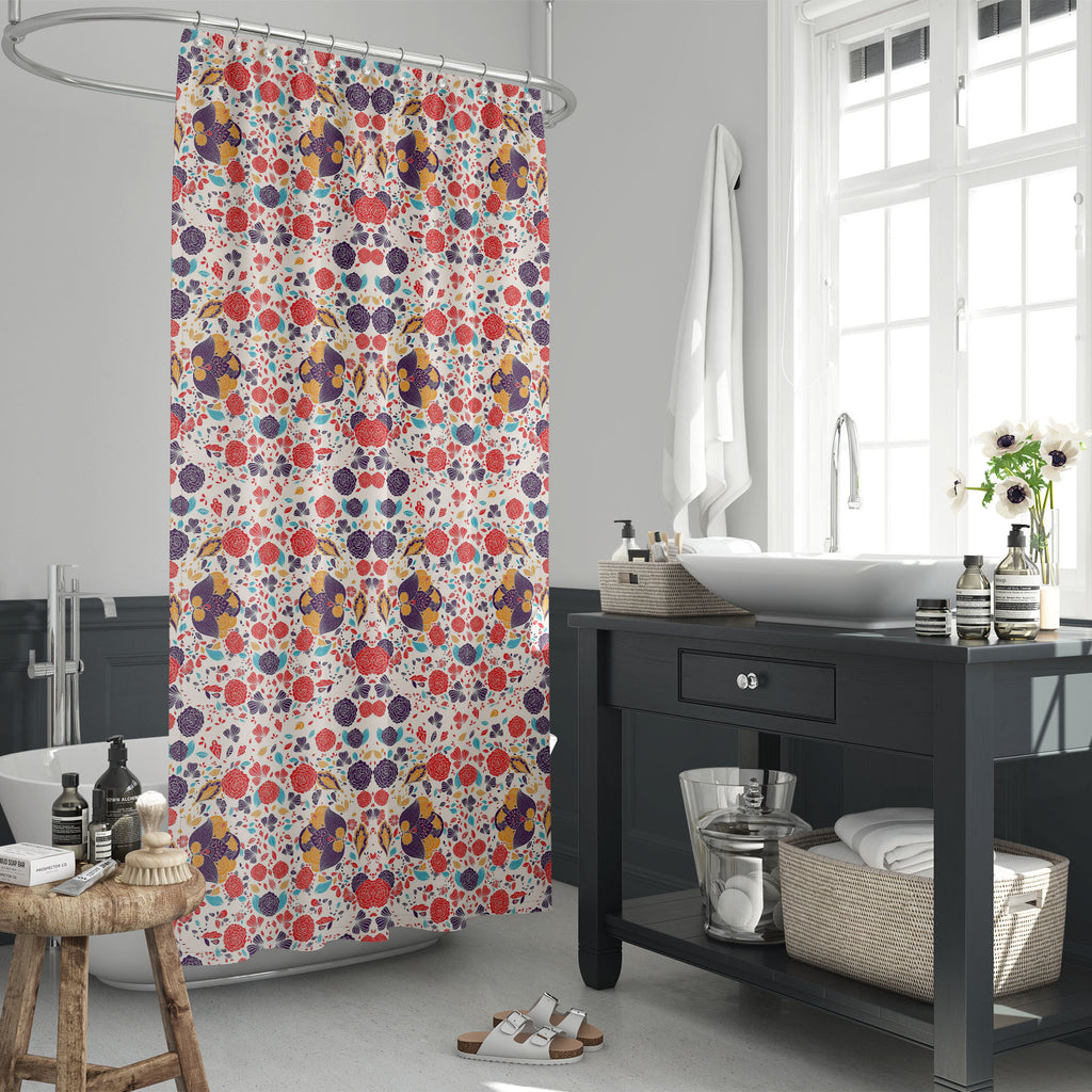 Floral Background Washable Waterproof Shower Curtain-Shower Curtains-CUR_SH_EL-IC 5007826 IC 5007826, Ancient, Botanical, Culture, Decorative, Drawing, Ethnic, Floral, Flowers, Historical, Illustrations, Medieval, Nature, Patterns, Scenic, Signs, Signs and Symbols, Traditional, Tribal, Vintage, Wedding, World Culture, background, washable, waterproof, shower, curtain, beautiful, card, decor, decoration, design, engraving, envelope, event, fabric, flower, garden, greeting, hand, illustration, invitation, lea