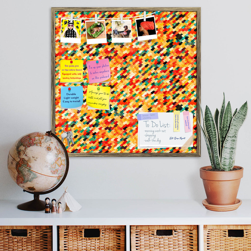 Abstract Multicolor Bulletin Board Notice Pin Board Soft Board | Framed - Bulletin Boards Framed - ArtzFolio.com