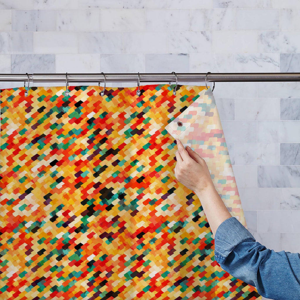 Abstract Multicolor Washable Waterproof Shower Curtain - Shower Curtains - ArtzFolio.com