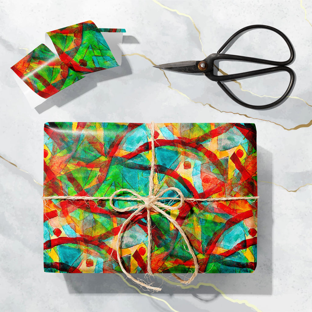 Green Red Cubism Abstract Art & Craft Gift Wrapping Paper-Wrapping Papers-WRP_PP-IC 5007840 IC 5007840, Abstract Expressionism, Abstracts, Ancient, Art and Paintings, Cubism, Decorative, Digital, Digital Art, Graphic, Historical, Illustrations, Medieval, Old Masters, Patterns, Semi Abstract, Signs, Signs and Symbols, Vintage, Watercolour, green, red, abstract, art, craft, gift, wrapping, paper, artistic, backdrop, background, border, brush, color, colorful, contemporary, design, faded, frame, gradation, gru