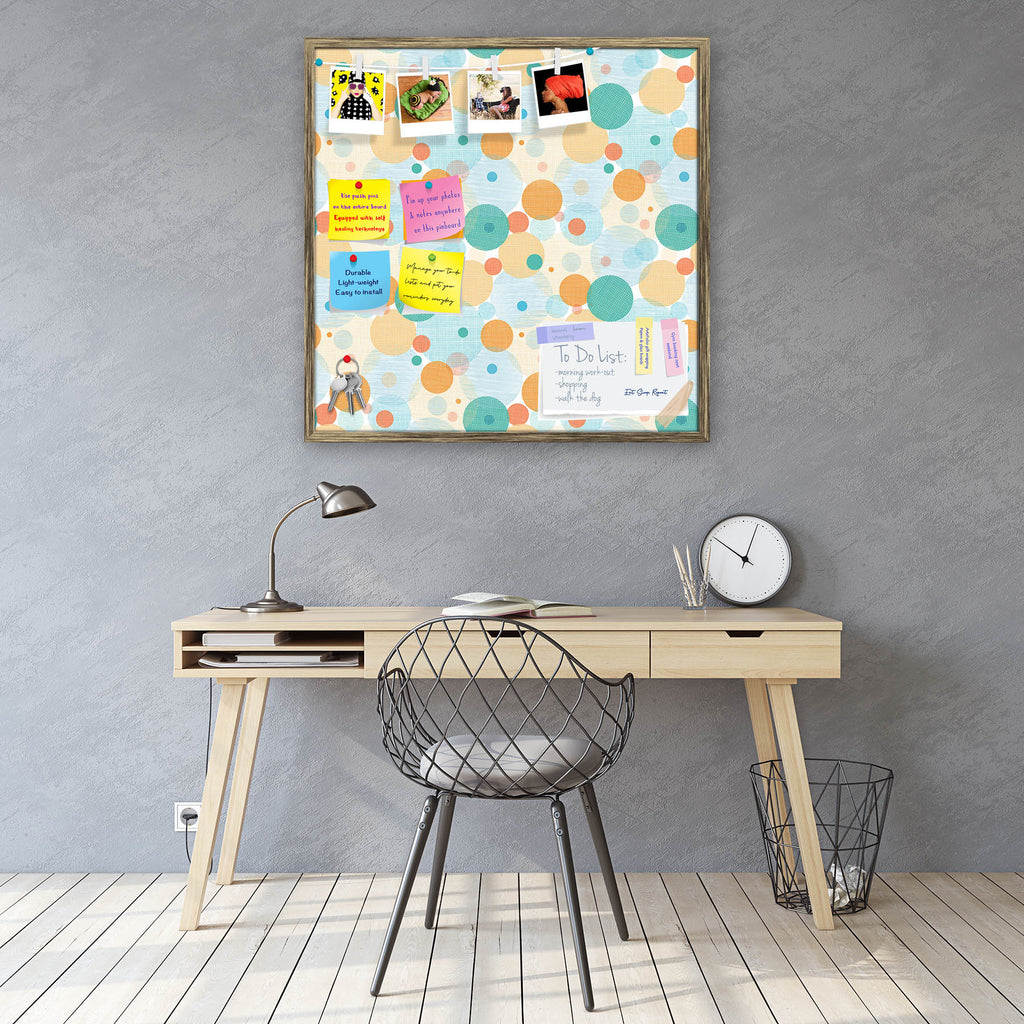 Abstract Circles D1 Bulletin Board Notice Pin Board Soft Board | Framed - Bulletin Boards Framed - ArtzFolio.com