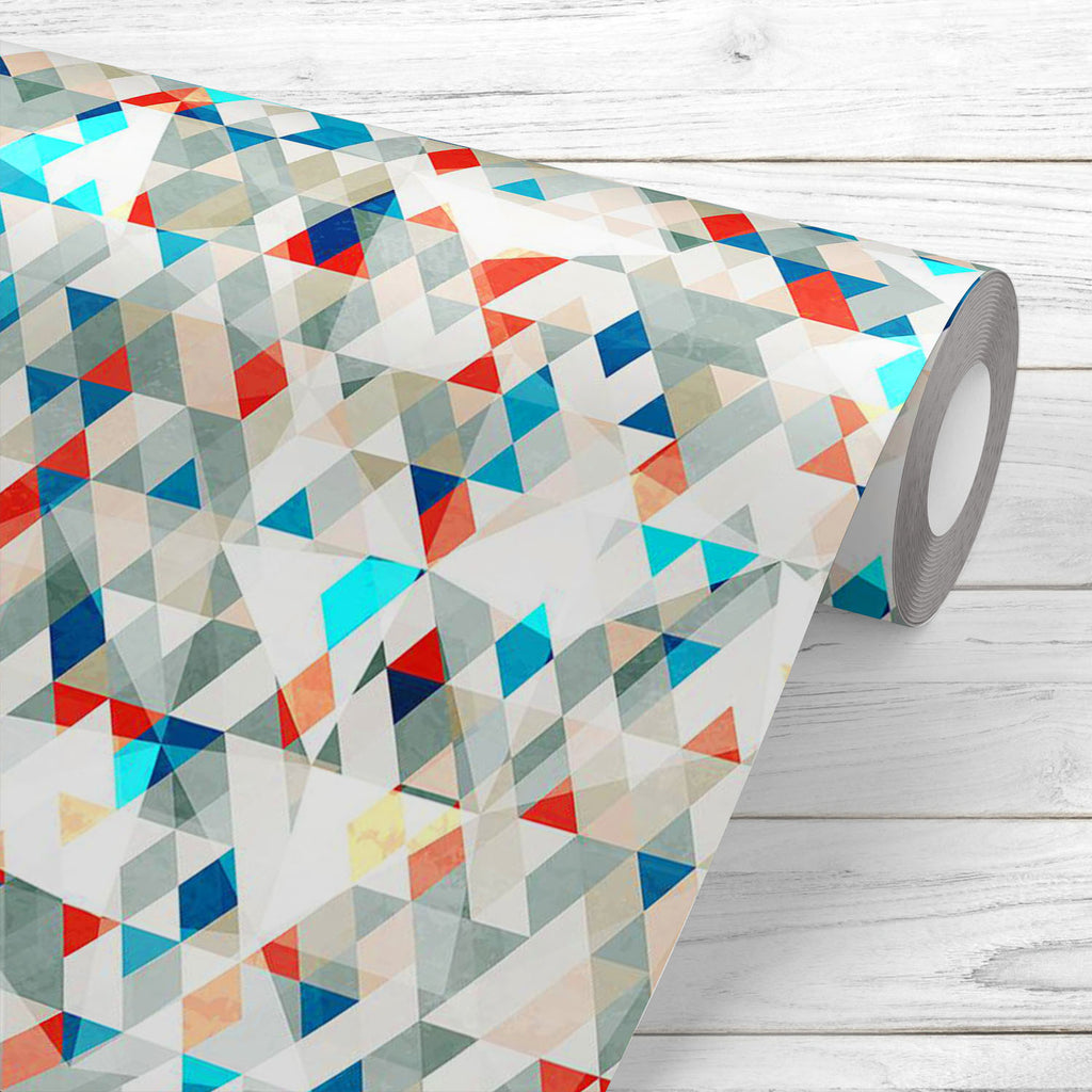 Blue Glass Triangles Wallpaper Roll-Wallpapers Peel & Stick-WAL_PA-IC 5007848 IC 5007848, Abstract Expressionism, Abstracts, Art and Paintings, Circle, Diamond, Digital, Digital Art, Entertainment, Fashion, Geometric, Geometric Abstraction, Graphic, Illustrations, Paintings, Patterns, Plaid, Retro, Semi Abstract, Signs, Signs and Symbols, Triangles, blue, glass, wallpaper, roll, pattern, arts, backgrounds, banner, brown, circles, collection, color, computer, contemporary, decoration, design, elements, fabri